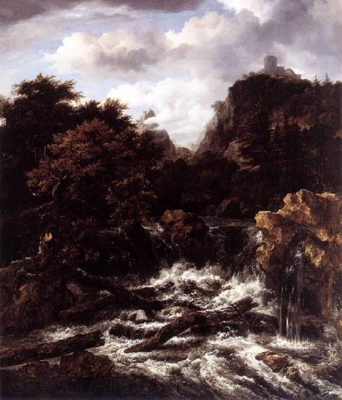 Jacob Isaacksz. van Ruisdael Norwegian Landscape with Waterfall Norge oil painting art